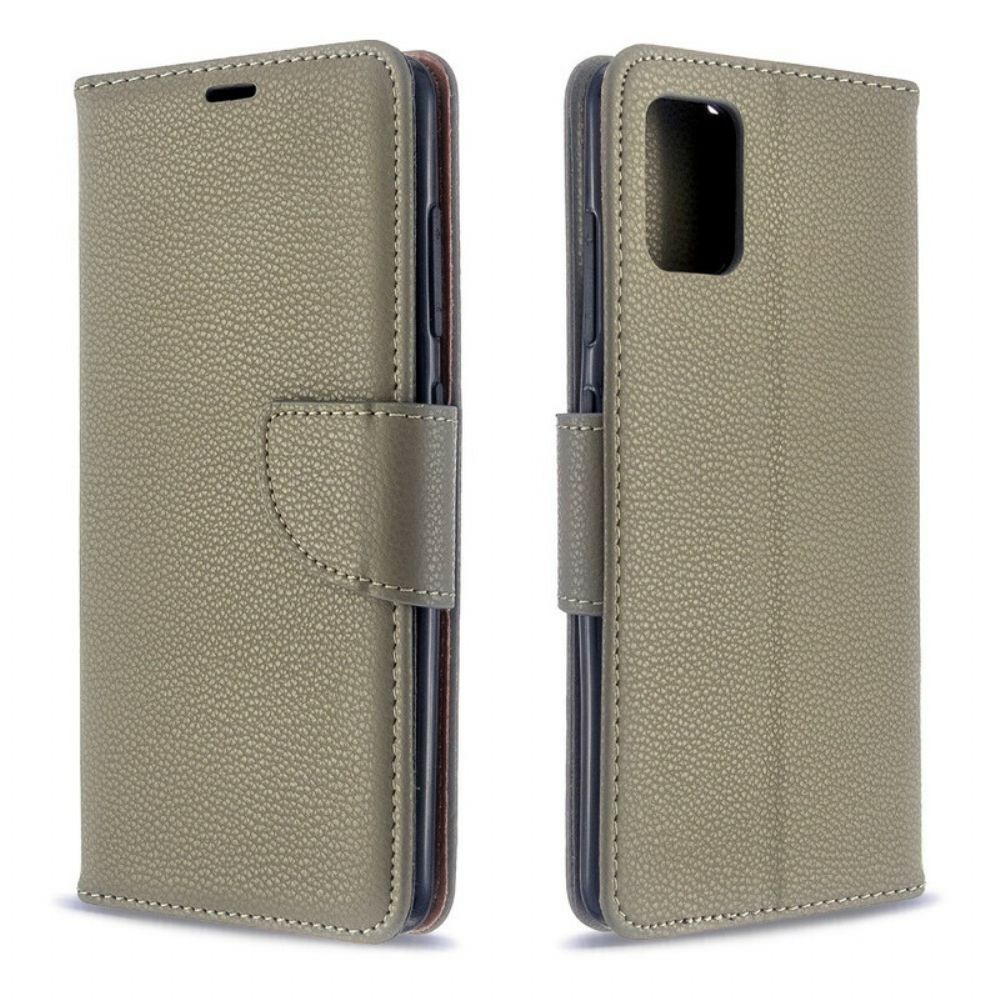Folio-hoesje voor Samsung Galaxy A51 Flip Case Litchi Flap Schuin