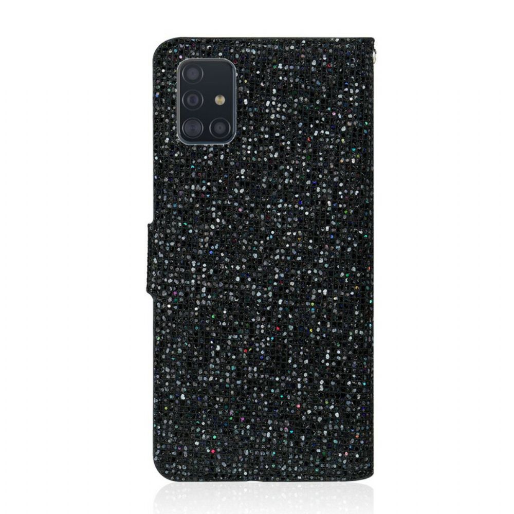 Folio-hoesje voor Samsung Galaxy A51 Pailletten S-ontwerp