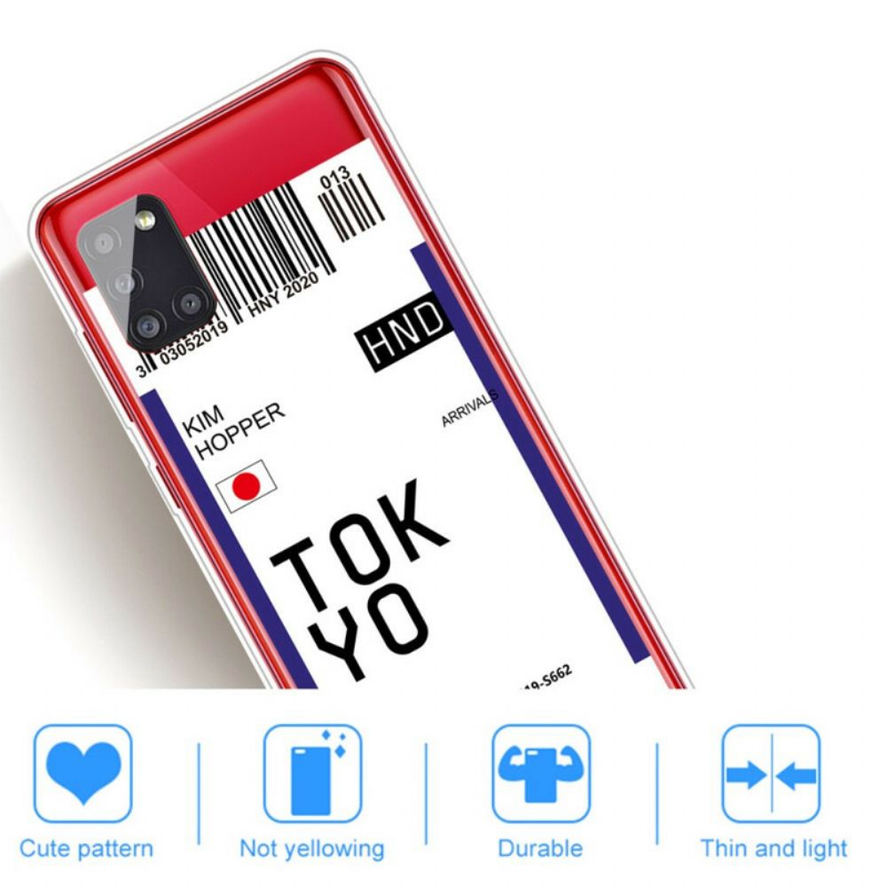 Hoesje voor Samsung Galaxy A51 Instapkaart Naar Tokio
