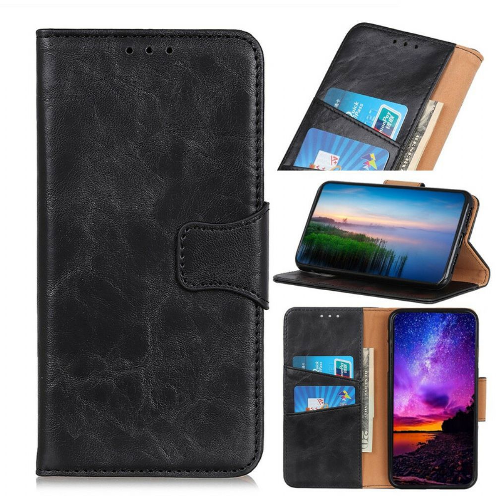 Leren Hoesje voor Samsung Galaxy A51 Dubbelzijdige Magnetische Rail