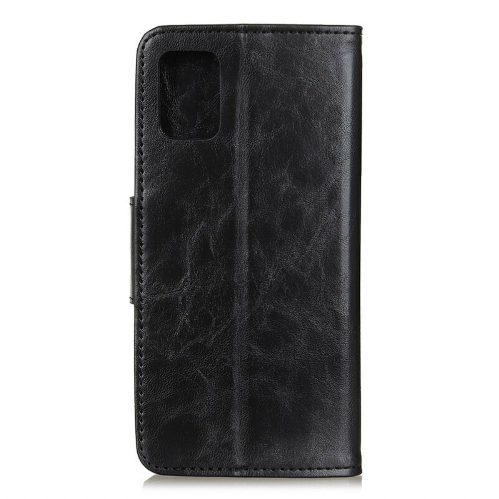 Leren Hoesje voor Samsung Galaxy A51 Dubbelzijdige Magnetische Rail