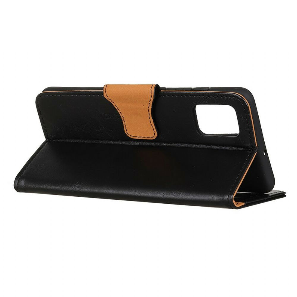 Leren Hoesje voor Samsung Galaxy A51 Dubbelzijdige Magnetische Rail