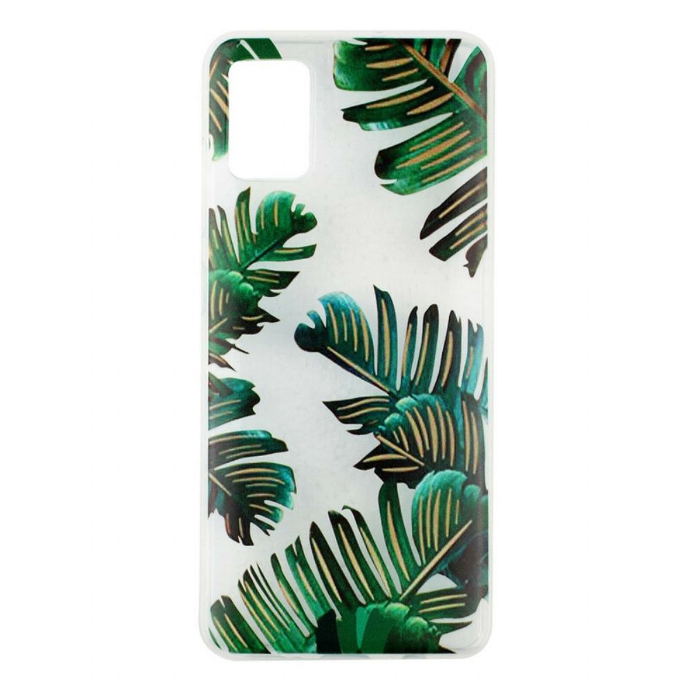 Telefoonhoesje voor Samsung Galaxy A51 Transparante Groene Bladeren