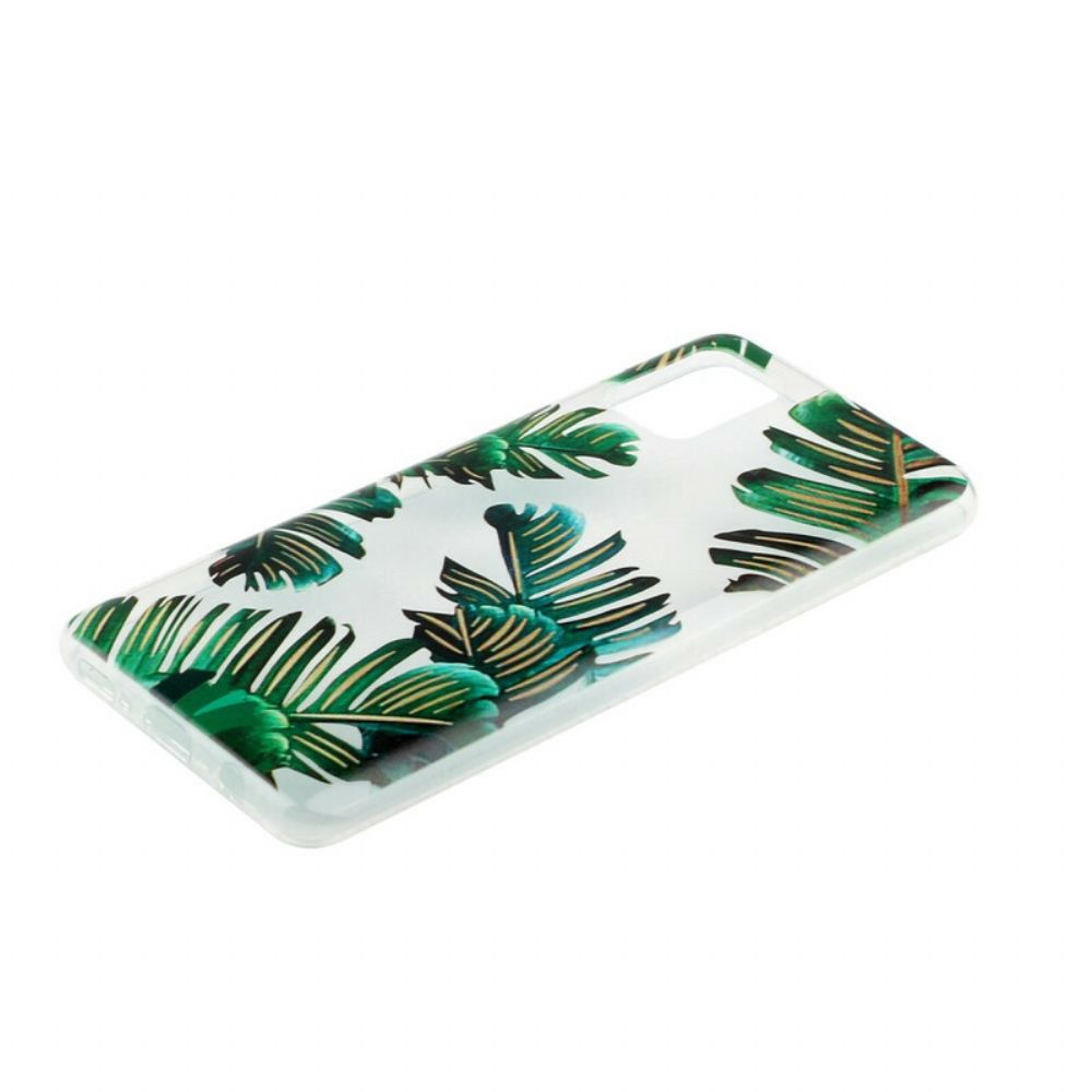 Telefoonhoesje voor Samsung Galaxy A51 Transparante Groene Bladeren