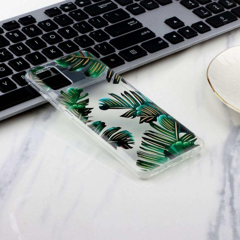 Telefoonhoesje voor Samsung Galaxy A51 Transparante Groene Bladeren