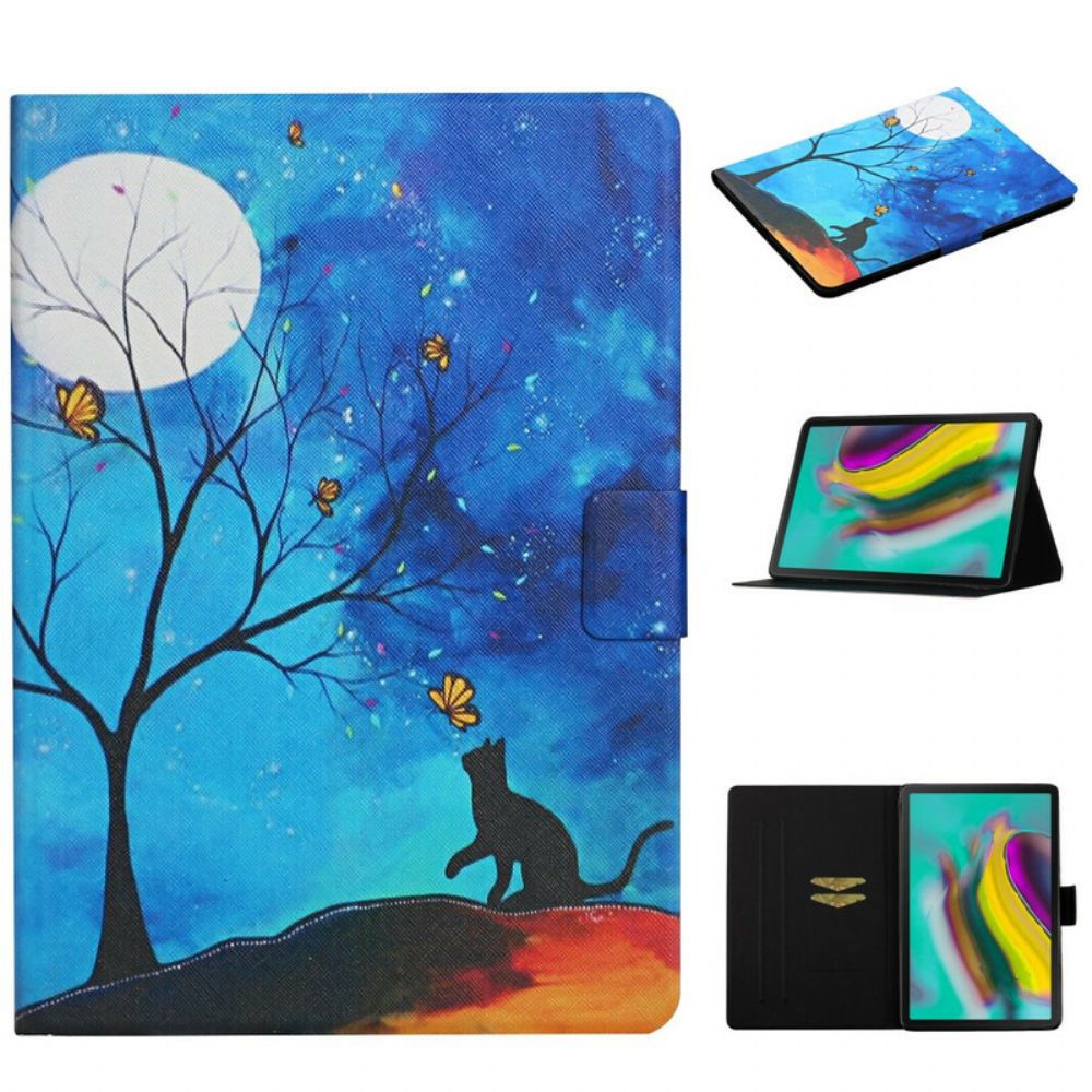 Flip Case voor Samsung Galaxy Tab S6 Boom Naar De Maan En De Zon