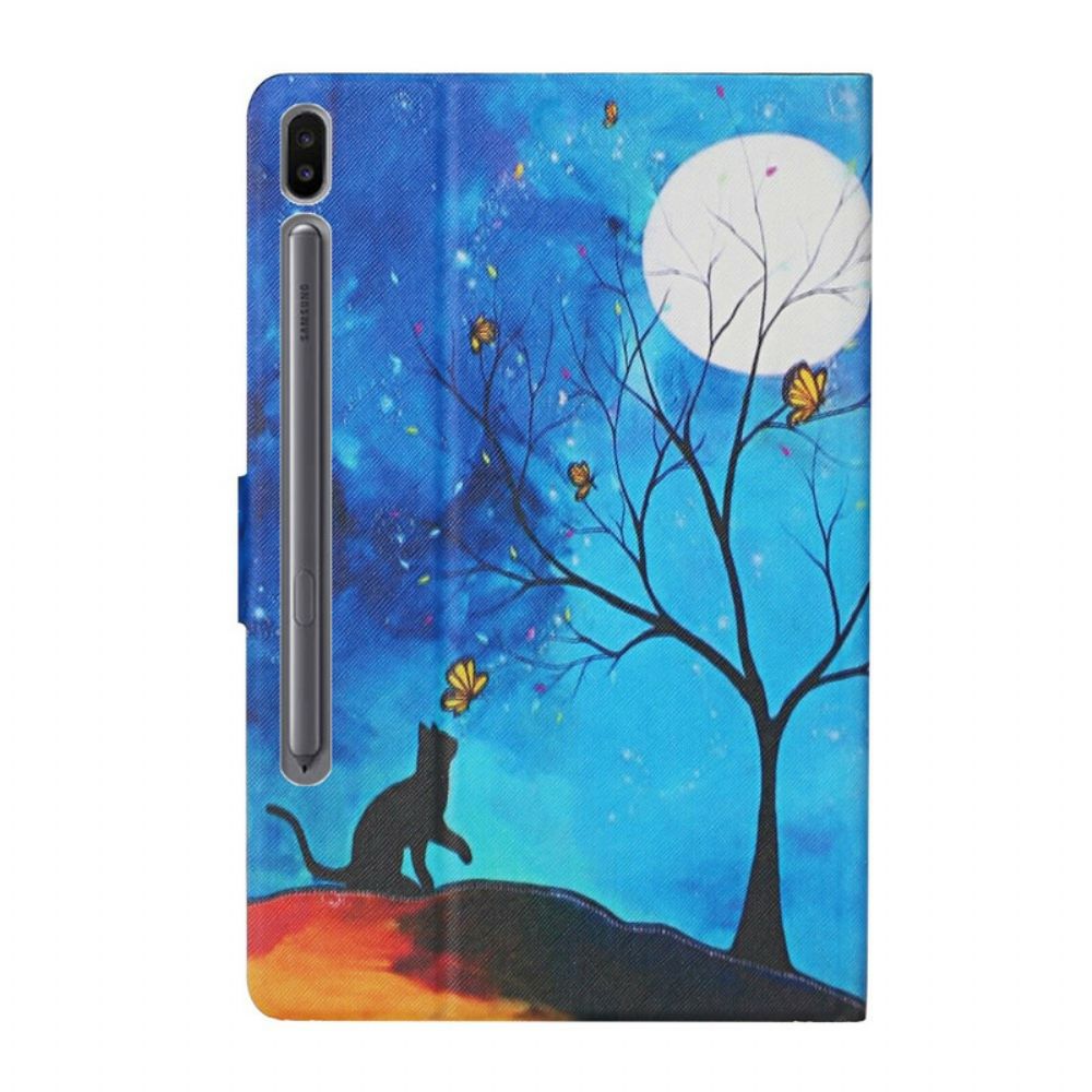 Flip Case voor Samsung Galaxy Tab S6 Boom Naar De Maan En De Zon