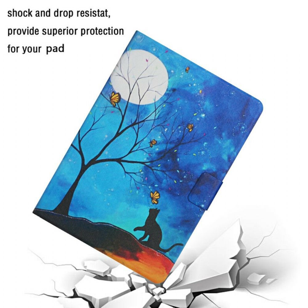 Flip Case voor Samsung Galaxy Tab S6 Boom Naar De Maan En De Zon