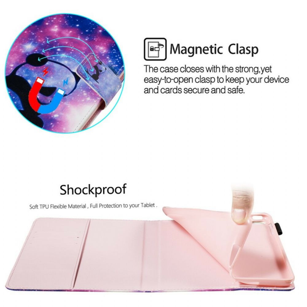 Folio-hoesje voor Samsung Galaxy Tab S6 Panda Ruimte