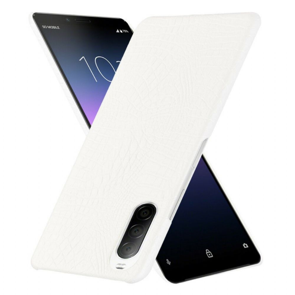 Hoesje voor Sony Xperia 10 II Krokodillenleereffect