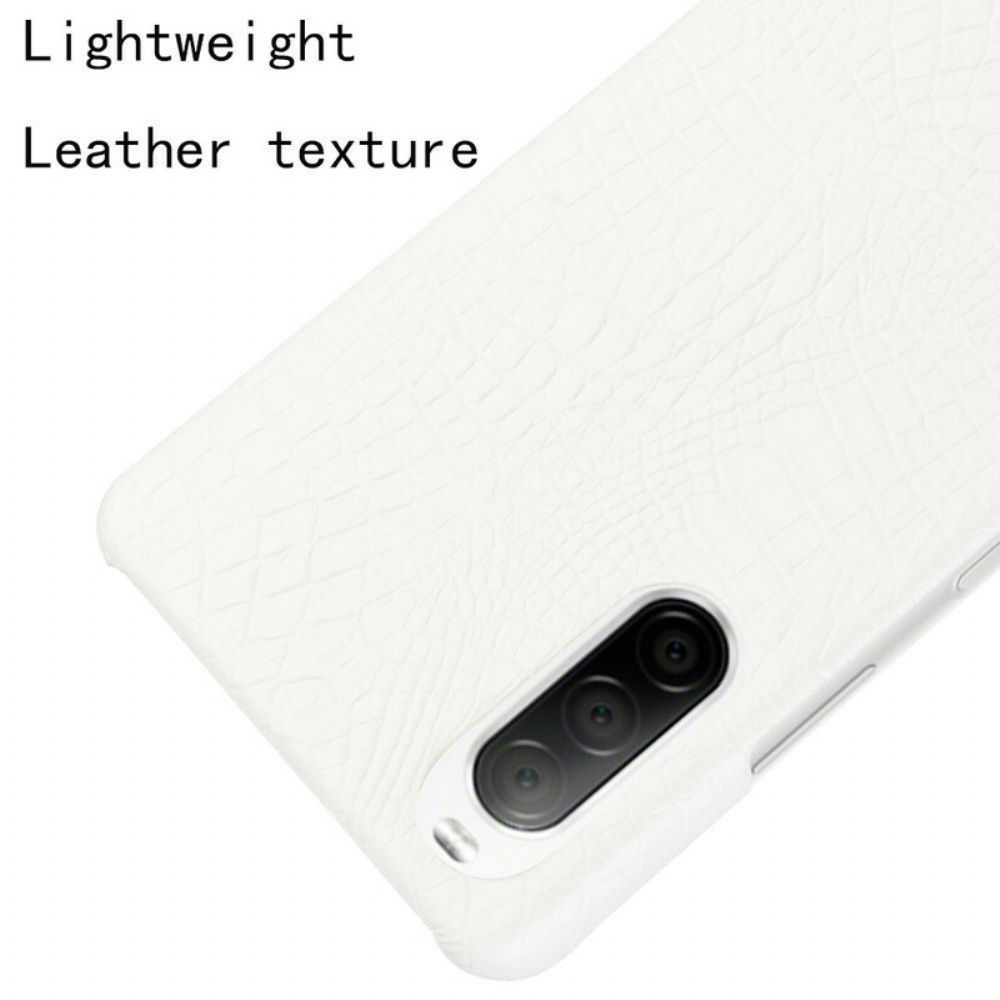 Hoesje voor Sony Xperia 10 II Krokodillenleereffect