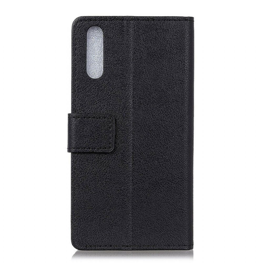 Leren Hoesje voor Sony Xperia 10 II Klassiek Kunstleer
