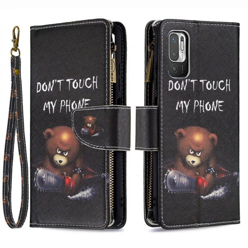Flip Case voor Poco M3 Pro 5G Beer Met Ritssluiting