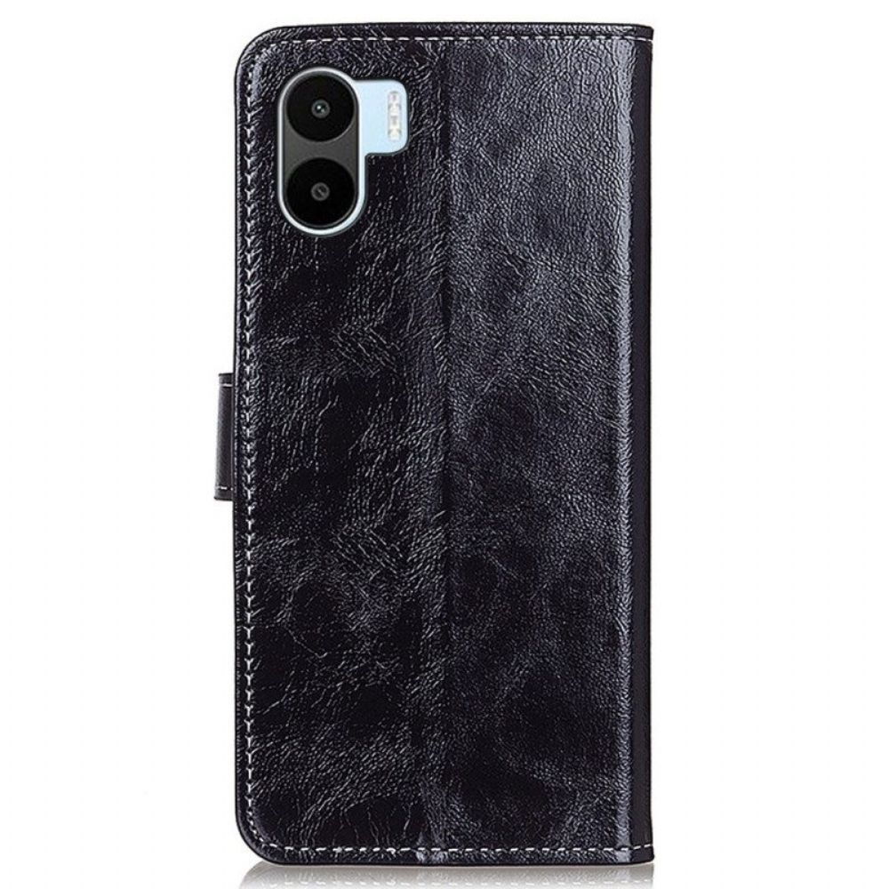 Flip Case voor Xiaomi Redmi A1 Gelakt Met Zichtbare Naden