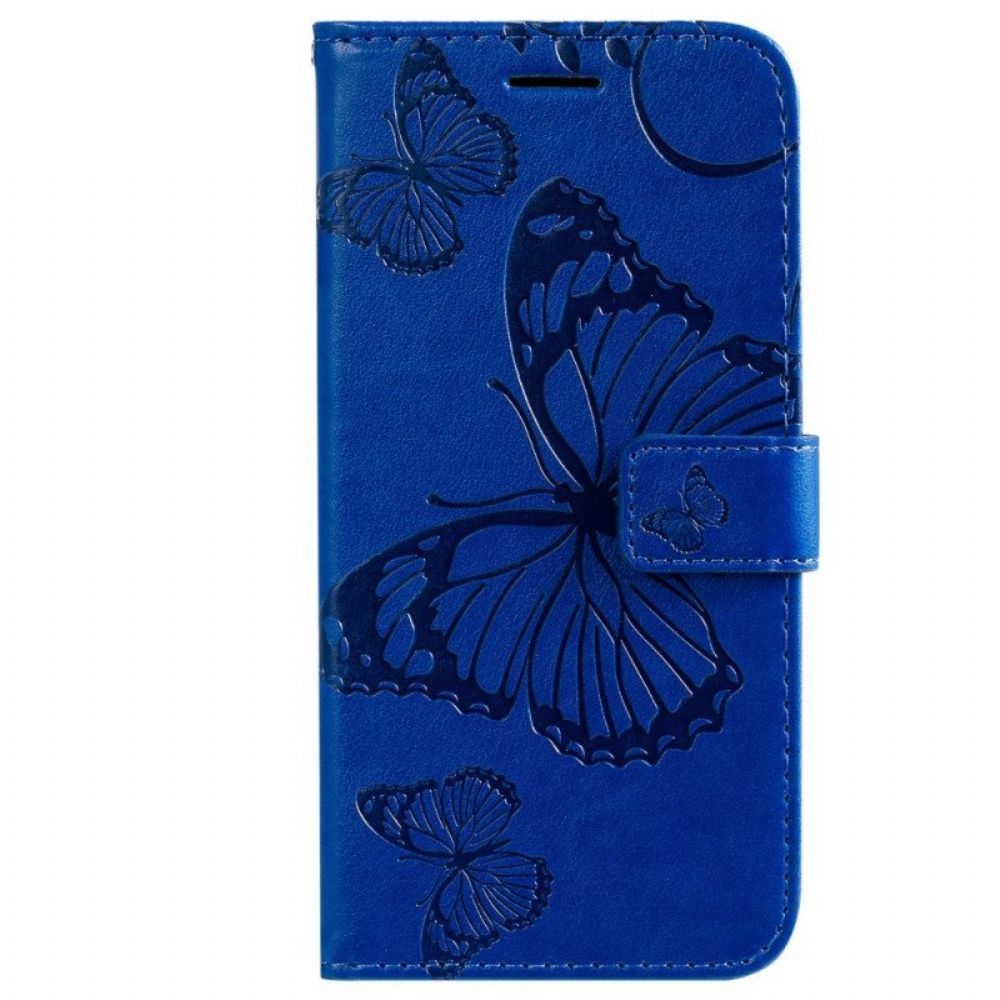 Flip Case voor Xiaomi Redmi A1 Met Ketting Gigantische Riemvlinders
