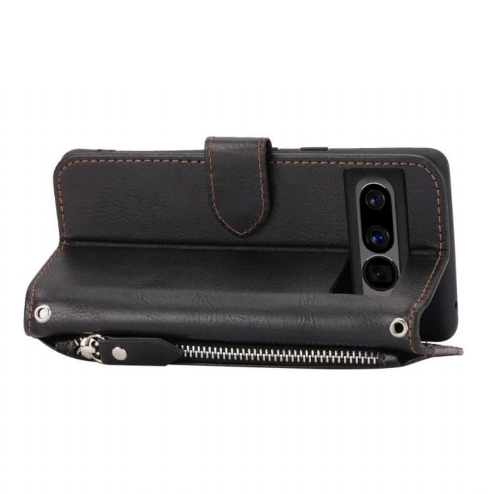 Folio-hoesje voor Google Pixel 7 Pro Portemonnee Portemonnee Met Lanyard En Schouderriem