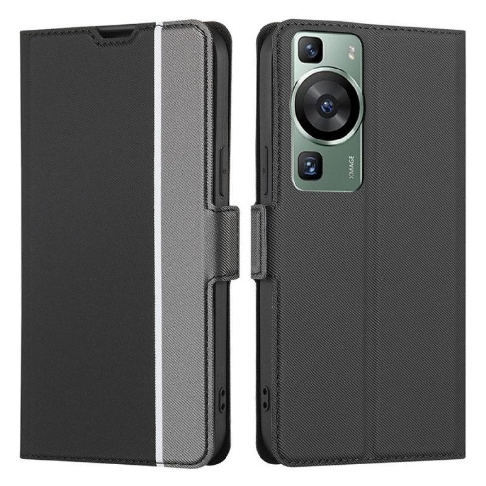 Folio-hoesje voor Huawei P60 Pro Tweekleurig