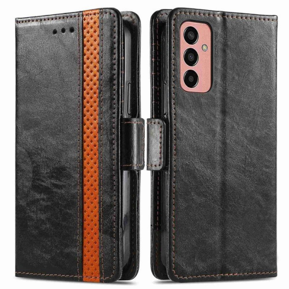 Folio-hoesje voor Samsung Galaxy M13 Tweekleurige Dubbele Sluiting