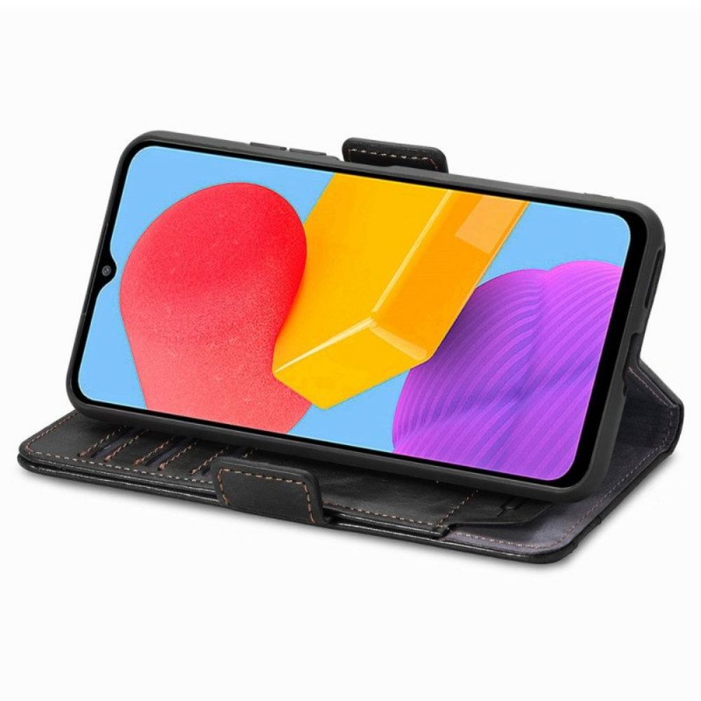 Folio-hoesje voor Samsung Galaxy M13 Tweekleurige Dubbele Sluiting