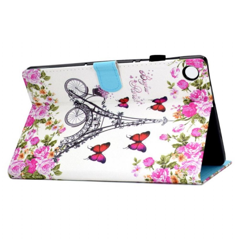Folio-hoesje voor Samsung Galaxy Tab A8 (2021) Eiffeltoren Fiets