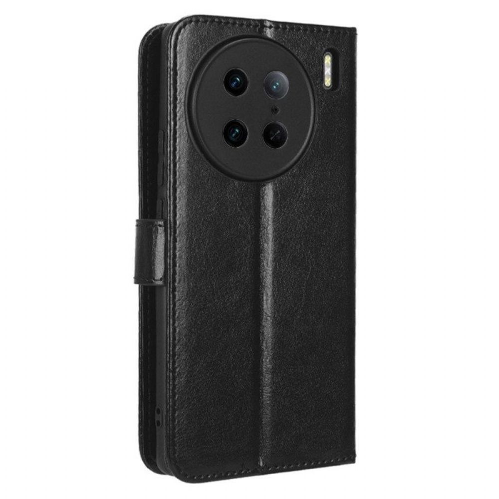 Folio-hoesje voor Vivo X90 Pro Flitsend Kunstleer