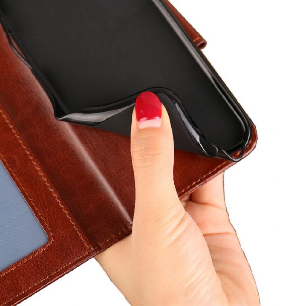 Folio-hoesje voor Xiaomi Redmi Note 11 Pro / 11 Pro 5G Retro Kunstleer