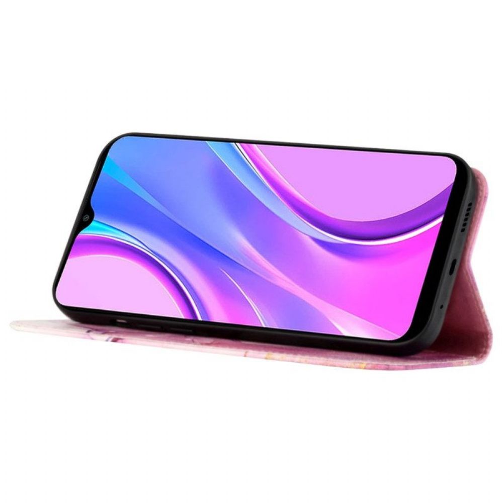 Folio-hoesje voor Xiaomi Redmi Note 12 5G Marmeren Schouderriem