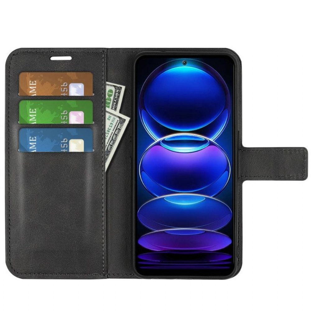 Folio-hoesje voor Xiaomi Redmi Note 12 5G Stijl Leer Kleur