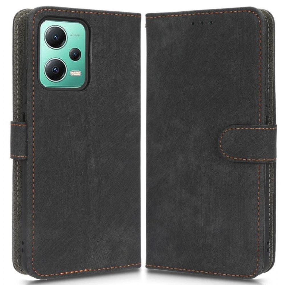 Folio-hoesje voor Xiaomi Redmi Note 12 5G Vintage Kunstleer