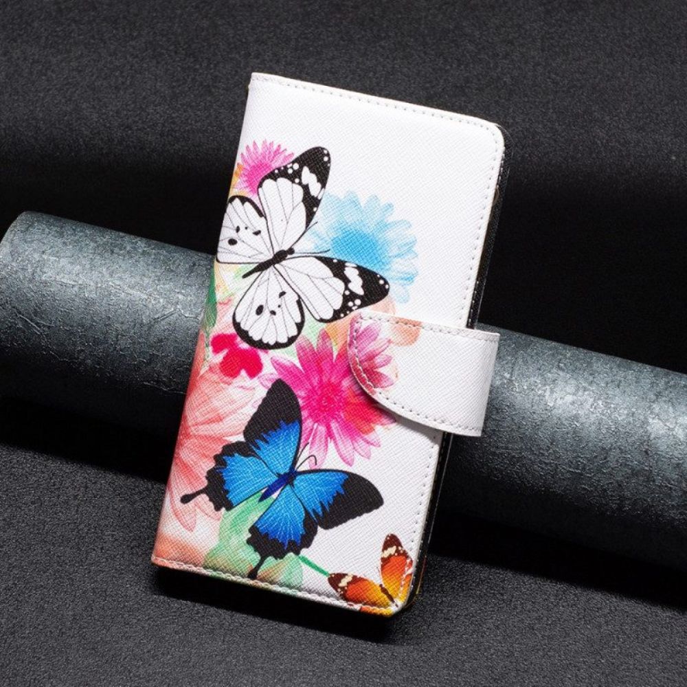 Folio-hoesje voor Xiaomi Redmi Note 12 5G Vlinders Portemonnee