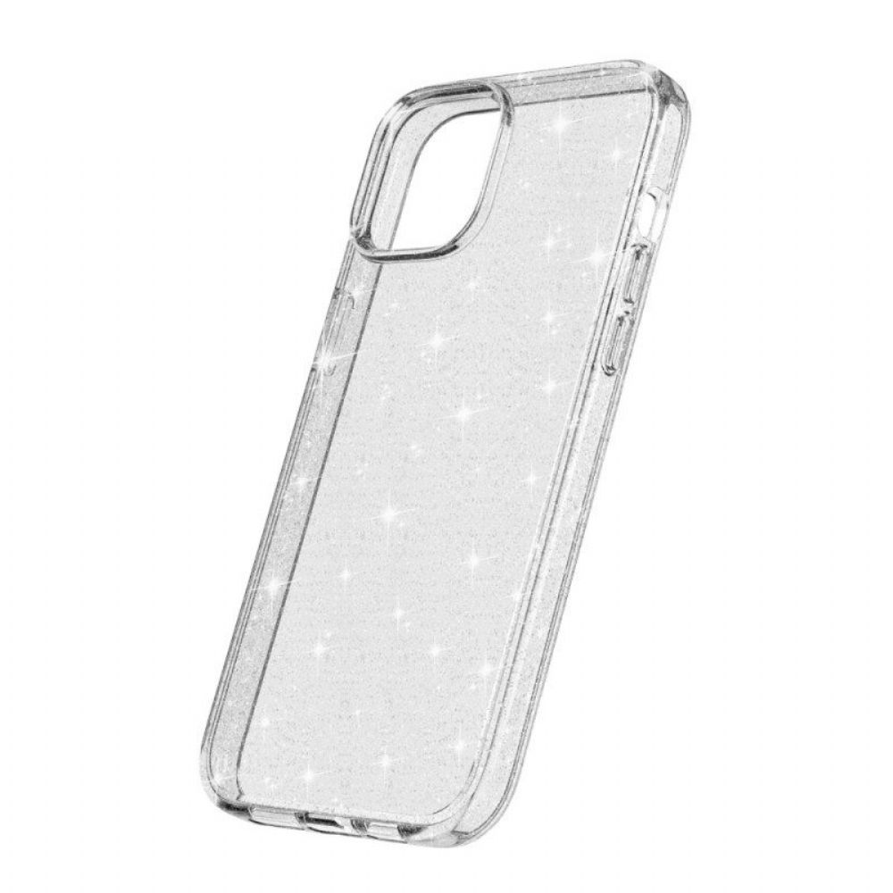 Hoesje voor iPhone 15 Plus Transparante Glitters