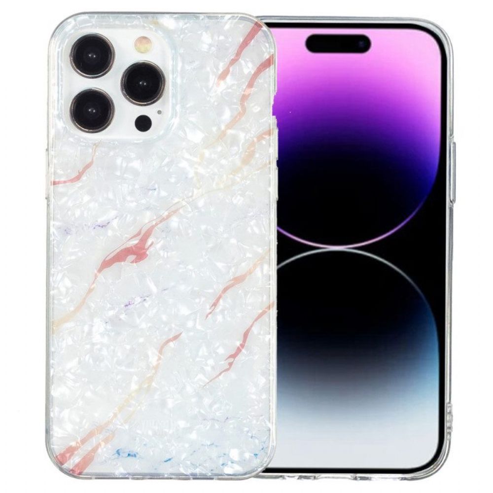 Hoesje voor iPhone 15 Pro Gekleurd Marmer