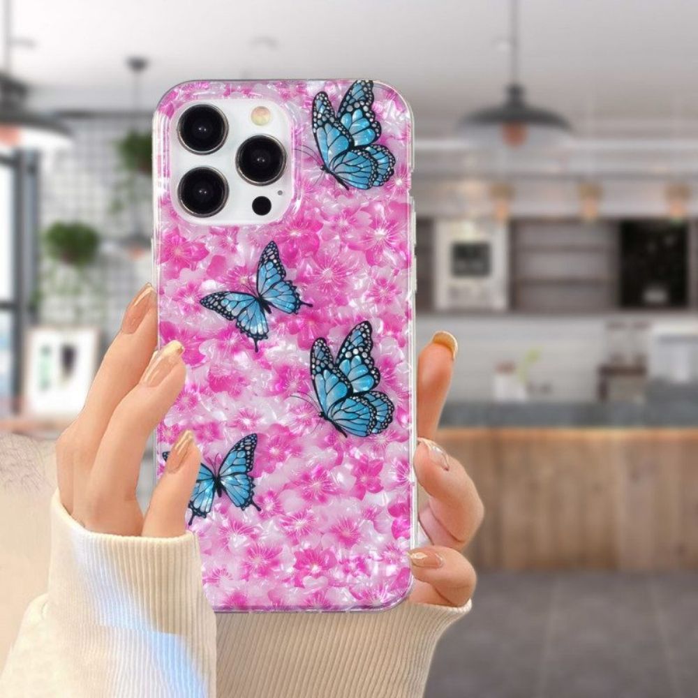 Hoesje voor iPhone 15 Pro Max Bloemen En Vlinders