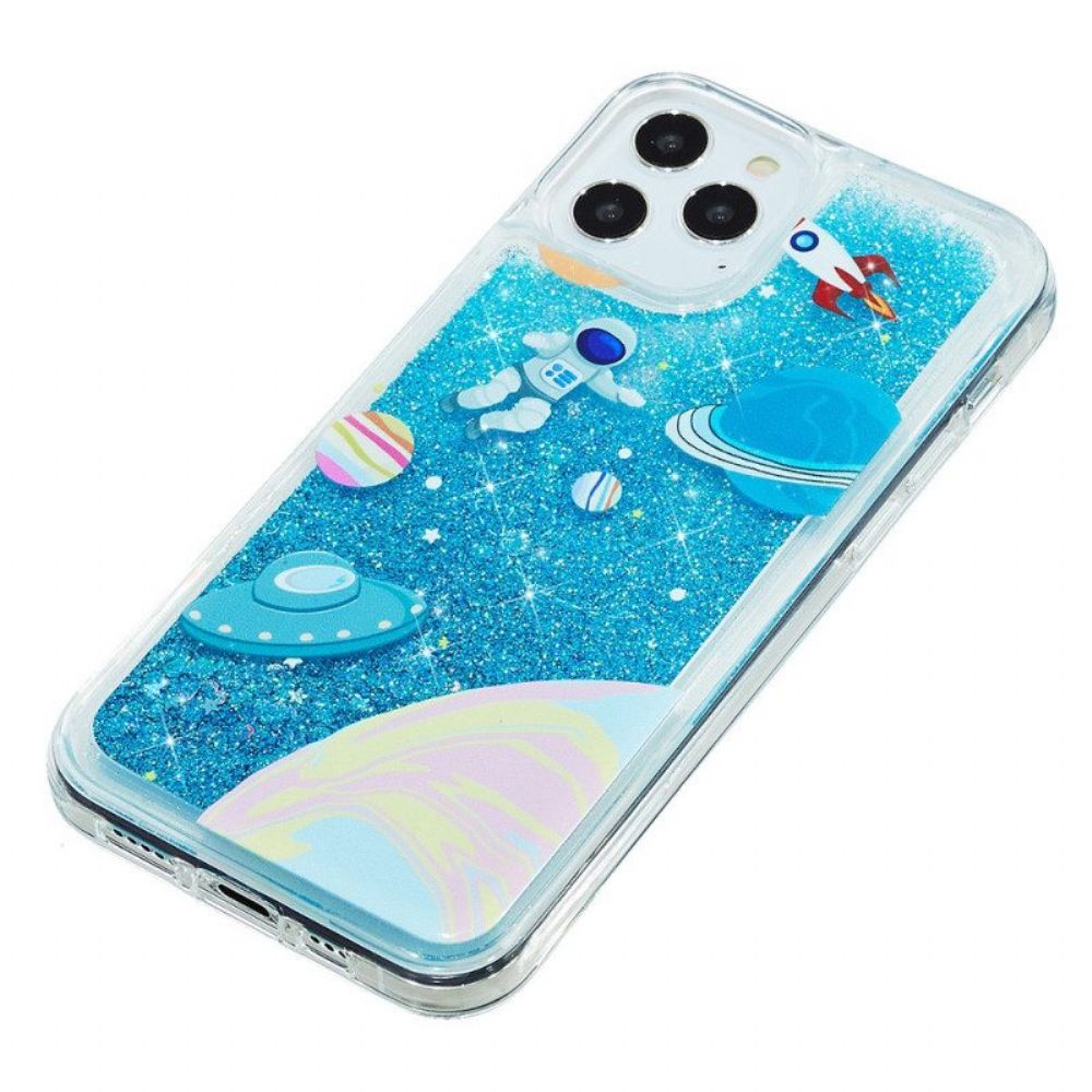 Hoesje voor iPhone 15 Pro Ruimteglitter