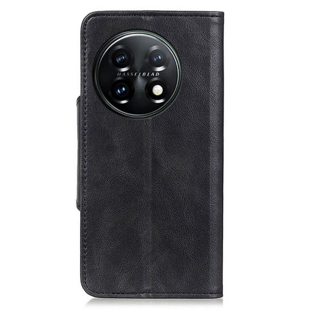 Leren Hoesje voor OnePlus 11 5G Magnetische Knop