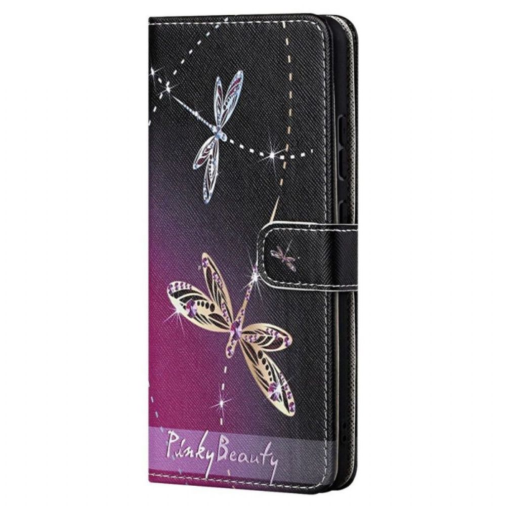 Leren Hoesje voor Samsung Galaxy S23 5G Libellen