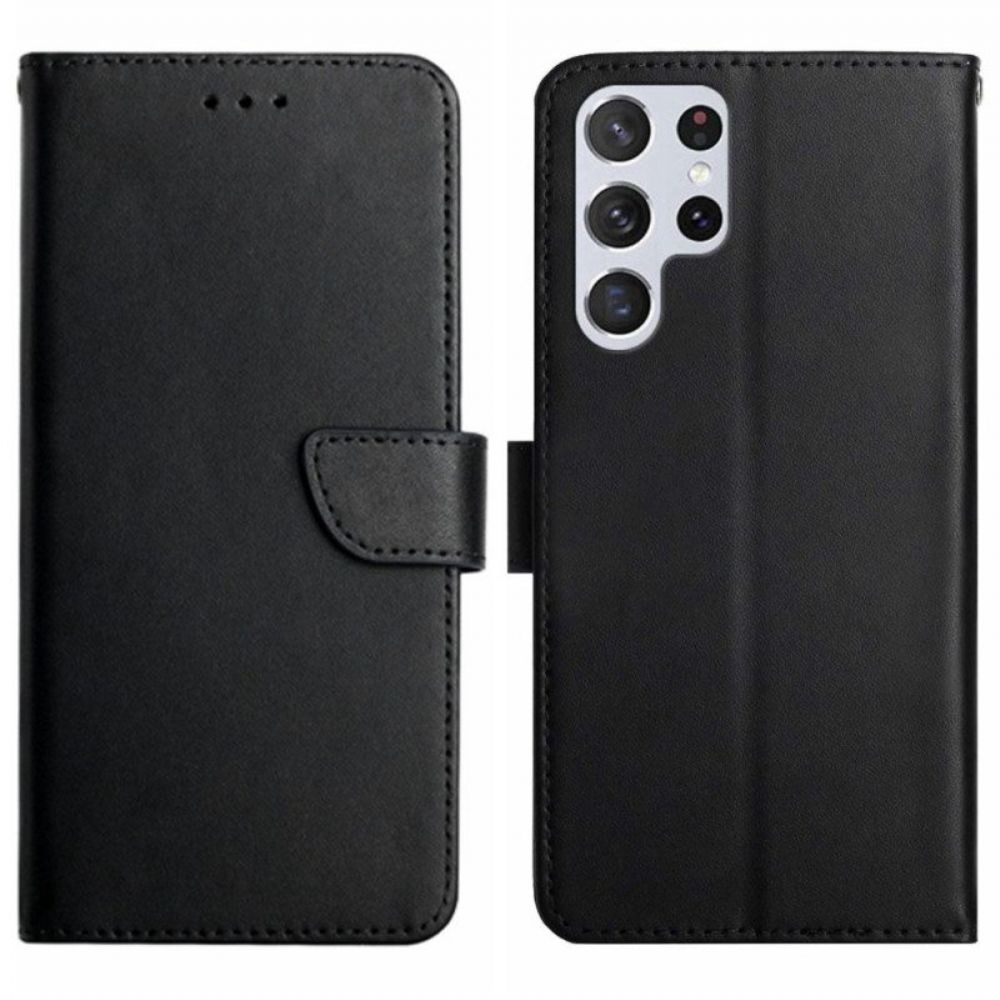 Leren Hoesje voor Samsung Galaxy S23 Ultra 5G Echt Nappaleer