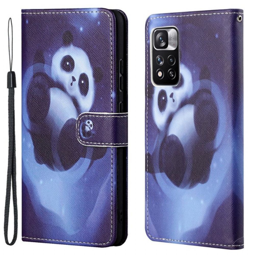 Leren Hoesje voor Xiaomi Redmi Note 11 Pro / 11 Pro 5G Panda-ruimte