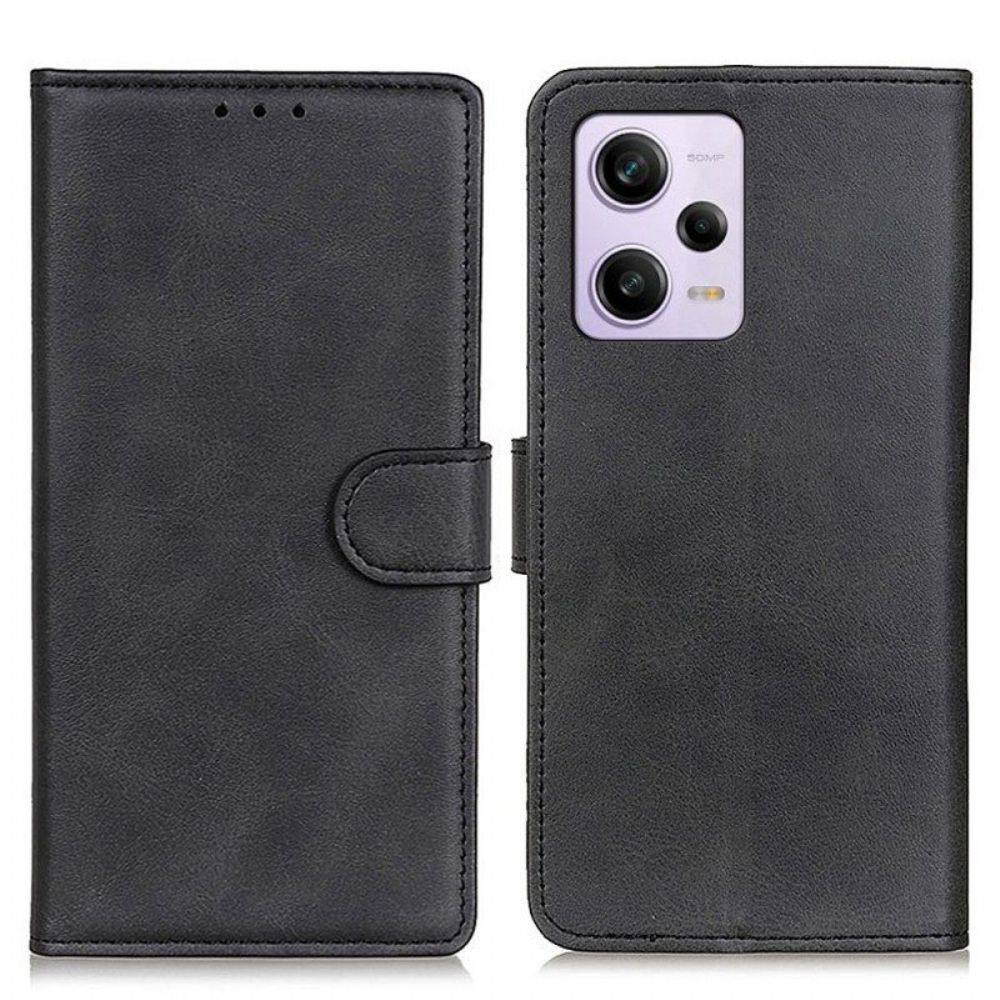 Leren Hoesje voor Xiaomi Redmi Note 12 Pro Mat Kunstleer